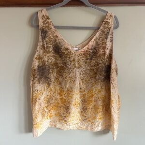 Botanically dyed vintage silk tank top